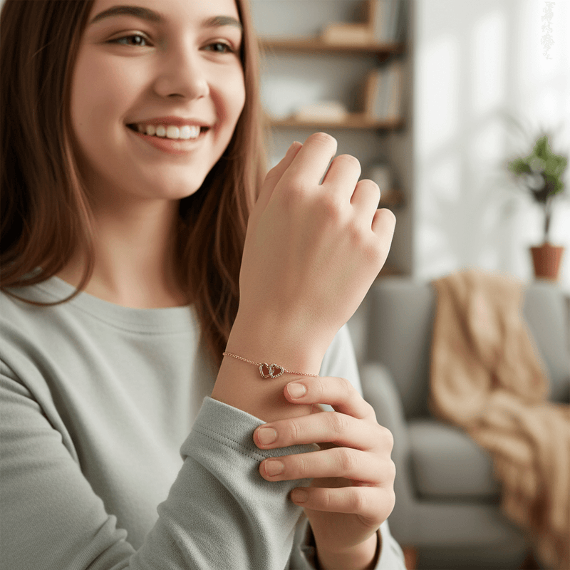 Pulseira Corações de Isa Radiante Folheada a Ouro 18K